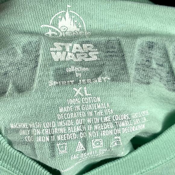 Disney Star Wars Mandalorian Spirit Jersey Adult XL Green Baby Yoda Long Sleeve - Picture 8 of 13